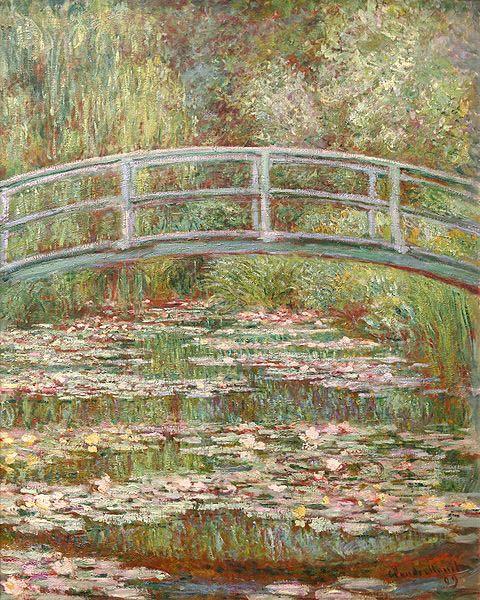 Claude Monet Bridge over a Pond of Water Lilies Spain oil painting art
